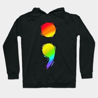 Colorful Semicolon For Mental Health Awareness Hoodie